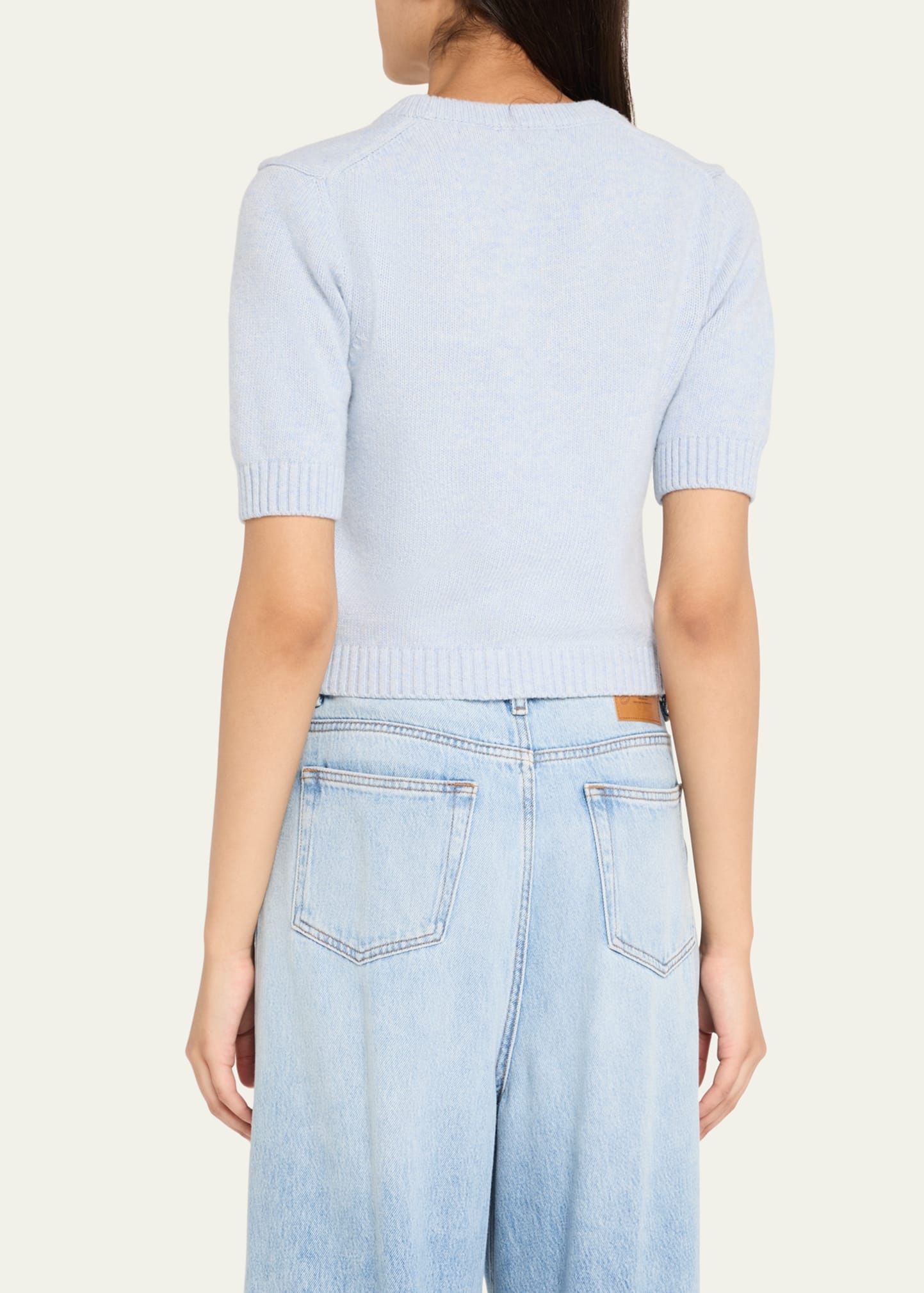 Short-Sleeve Tie-Front Cardigan - 3
