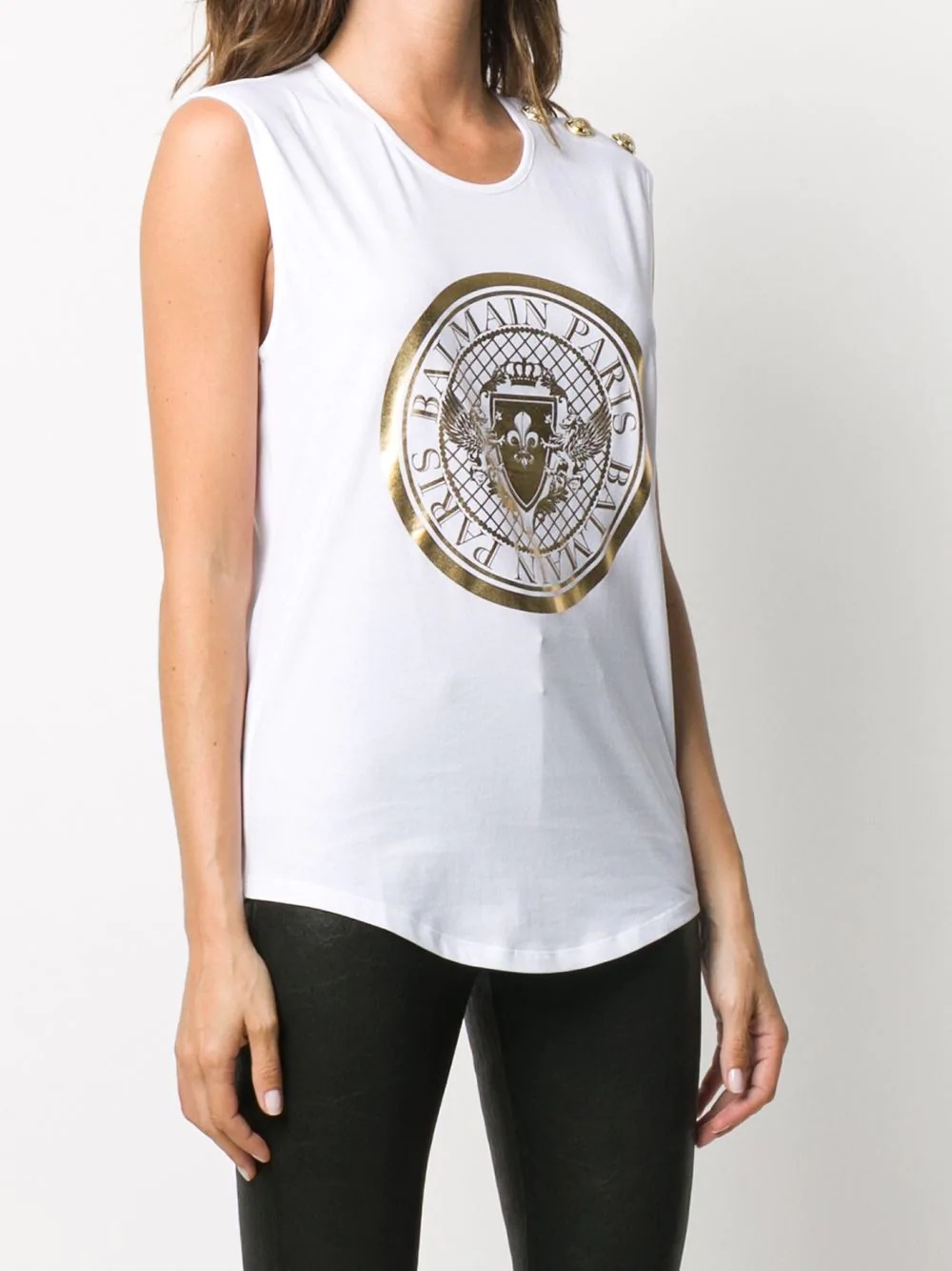 crest logo-printed tank top - 3