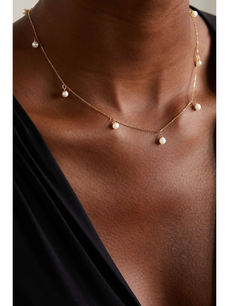 MATEO 14-karat gold pearl necklace outlook