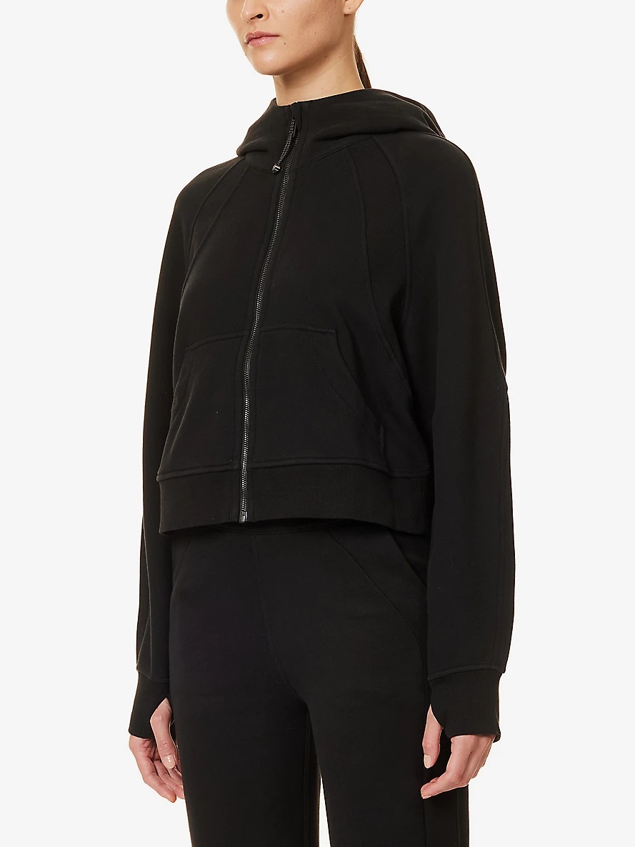 Scuba cropped cotton-blend hoody - 5
