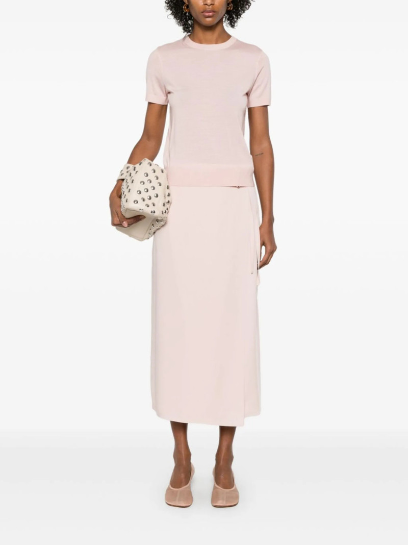 Theory wrap-design midi skirt outlook