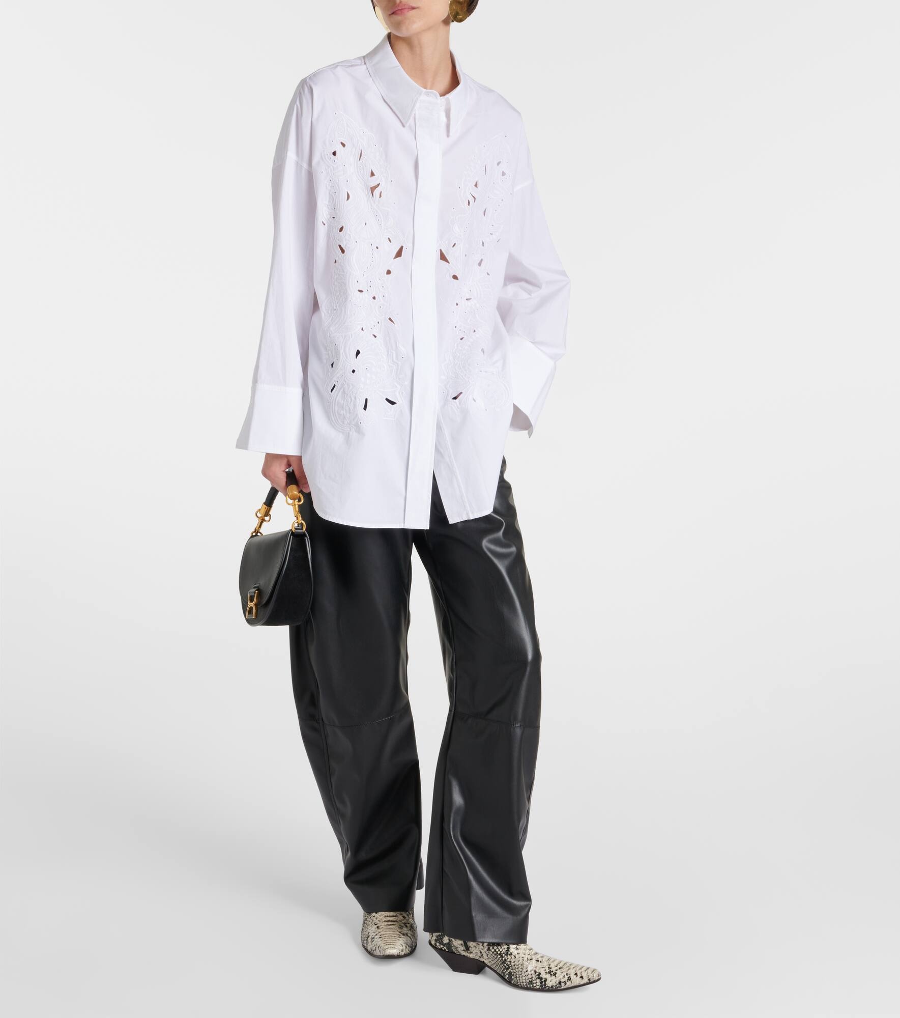 Poplin Power oversized cotton-blend shirt - 7