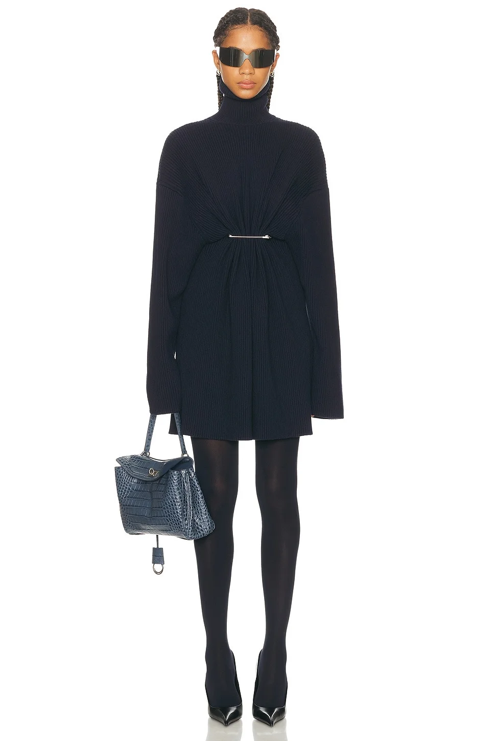 Pinched Mini Dress - 1