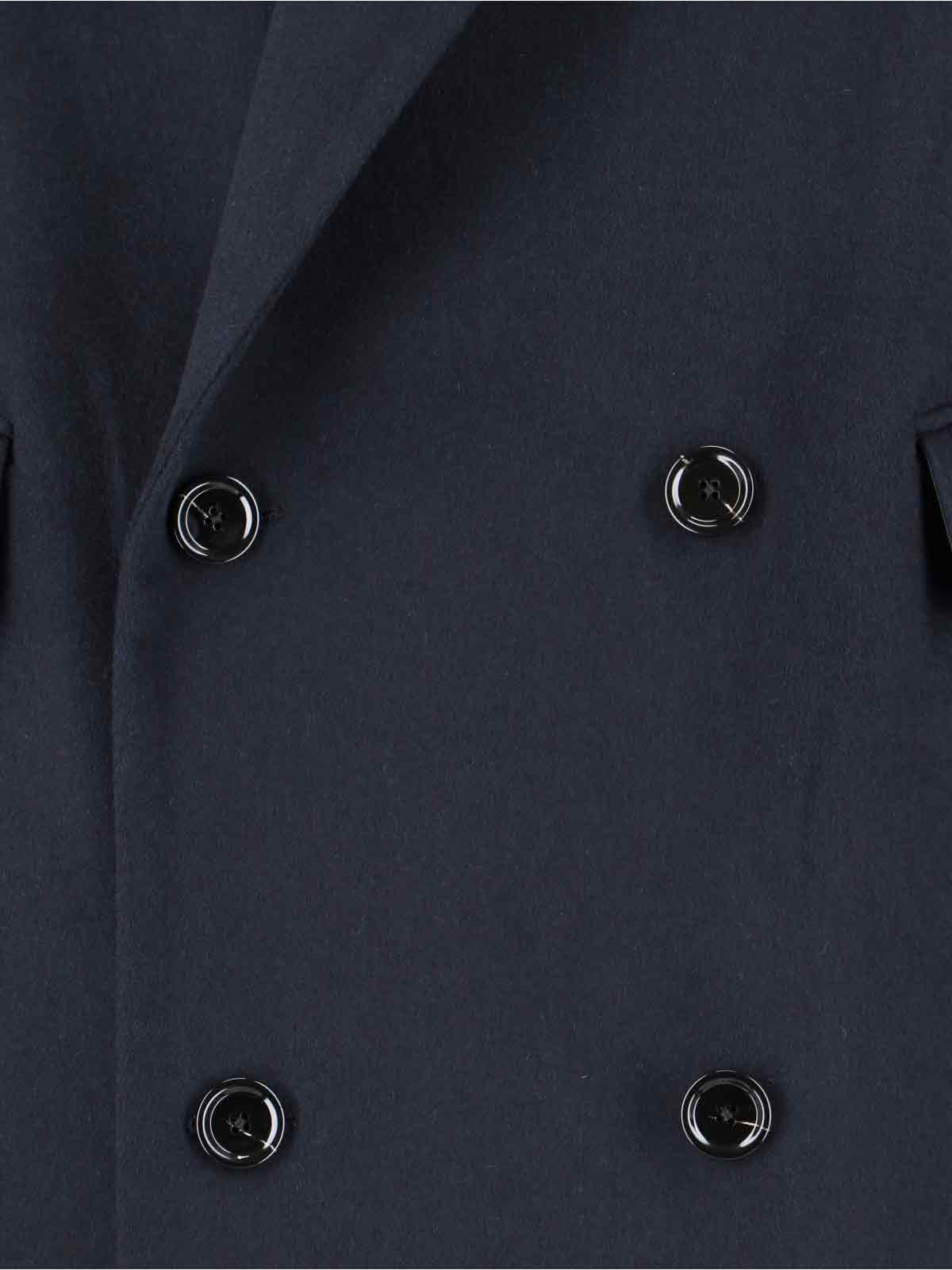DOUBLE-BREASTED VIRGIN WOOL COAT - 3
