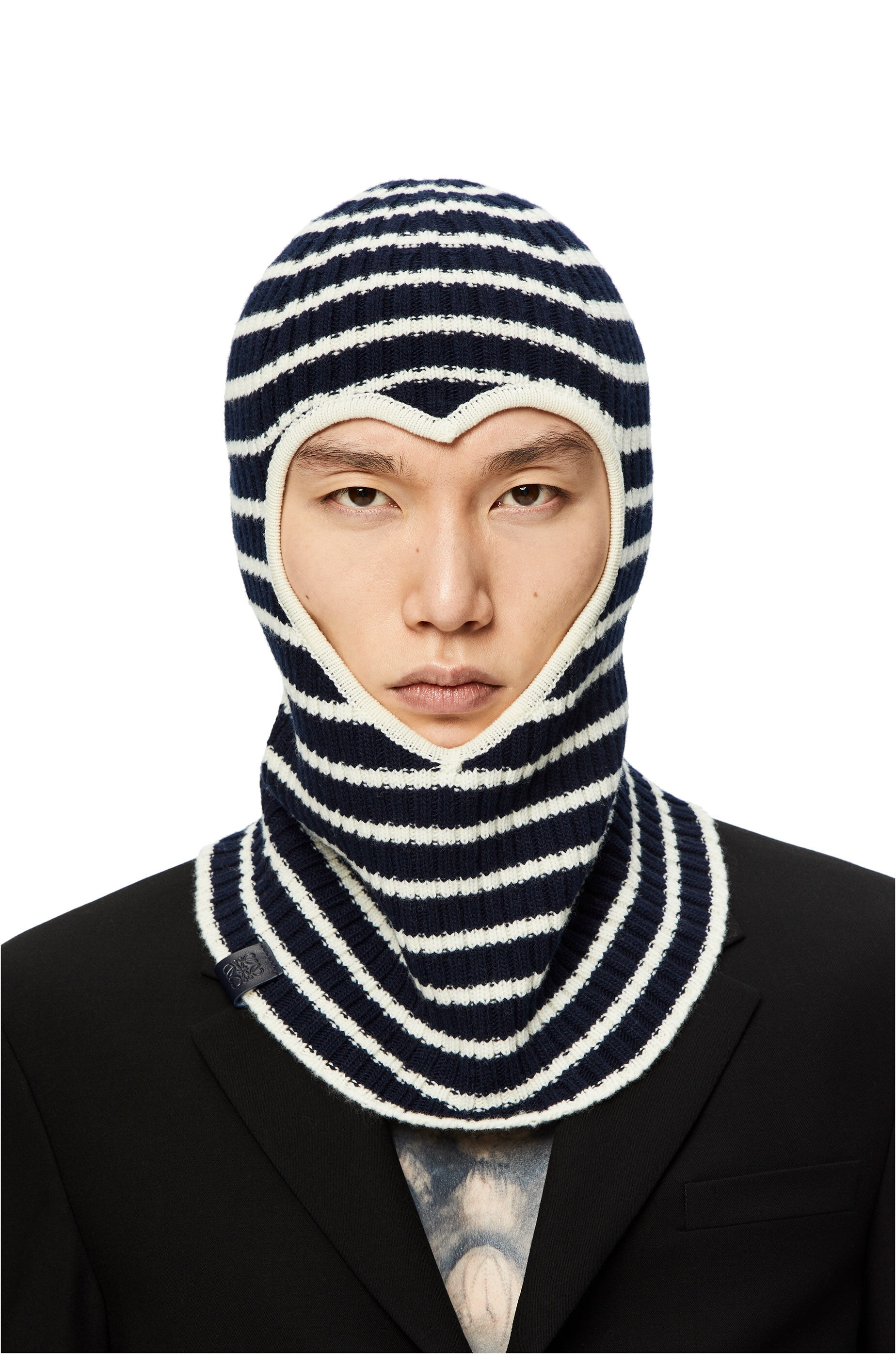 Stripe heart balaclava in wool - 2