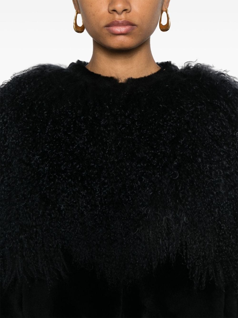 shearling-trim jacket - 5