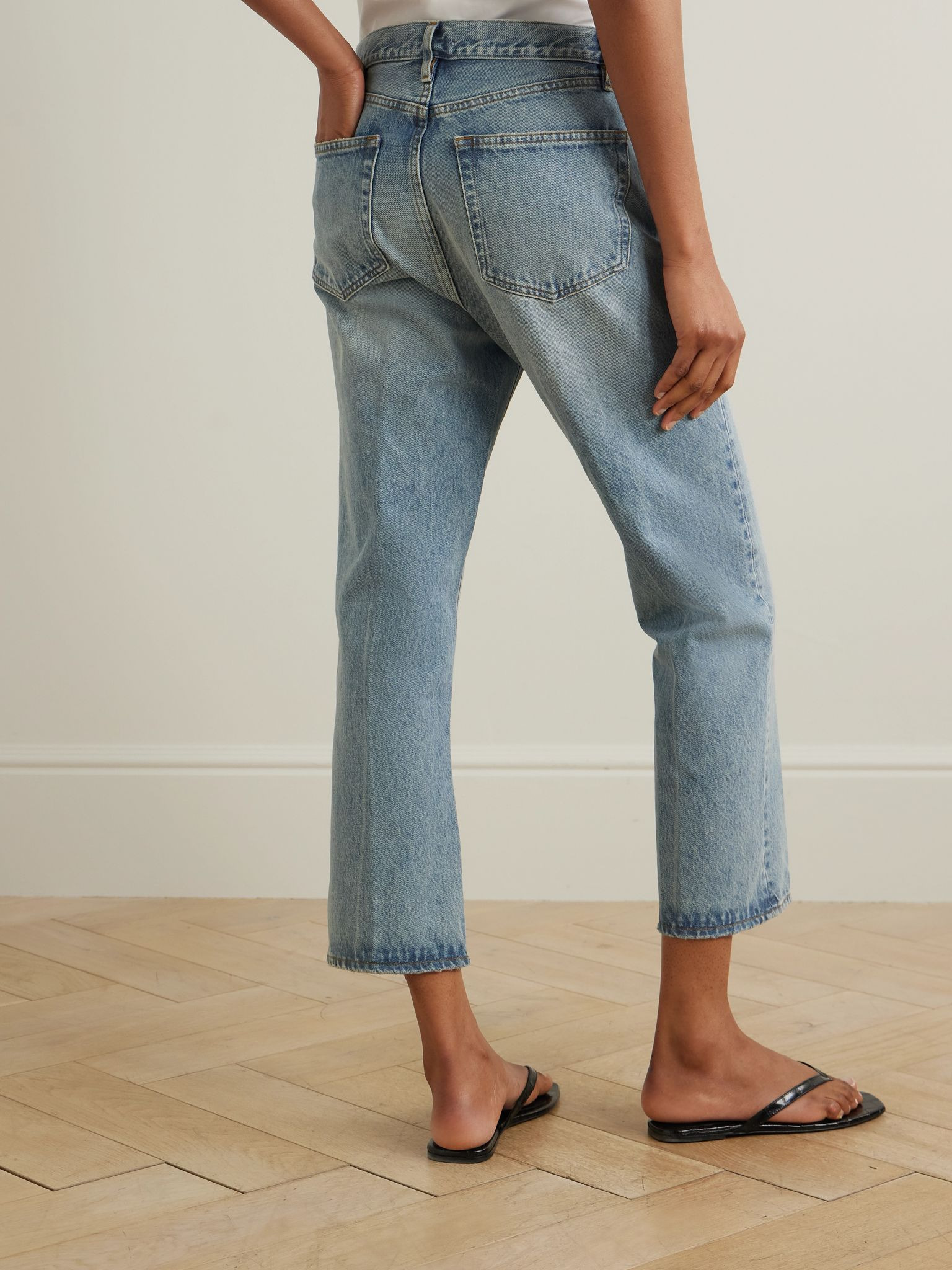The Vertical Crop high-rise straight-leg jeans Mid denim - 4