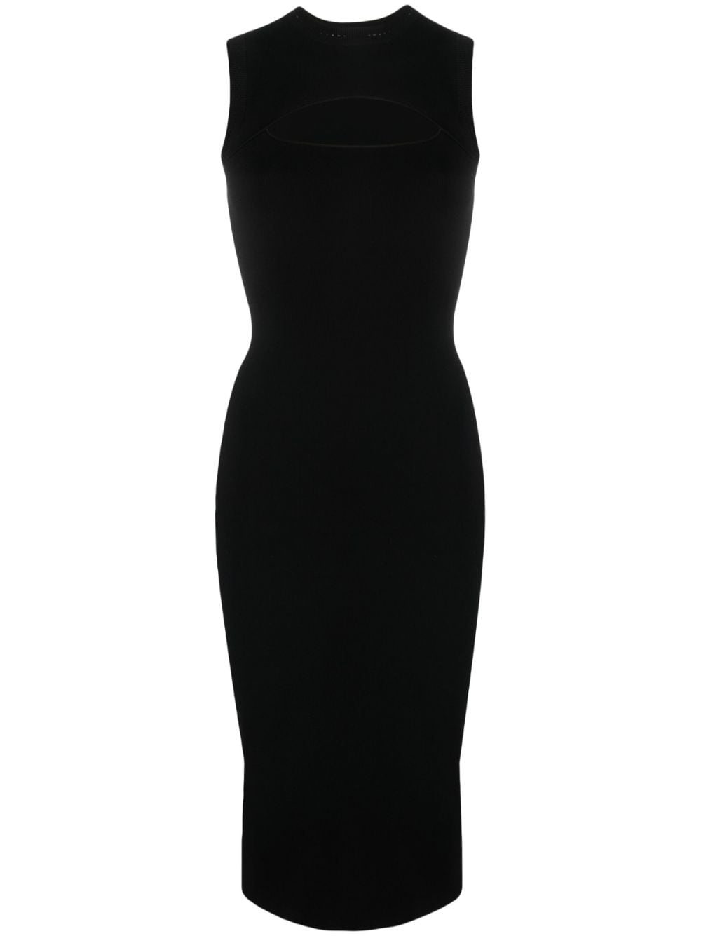 cut-out sleeveless midi dress - 1