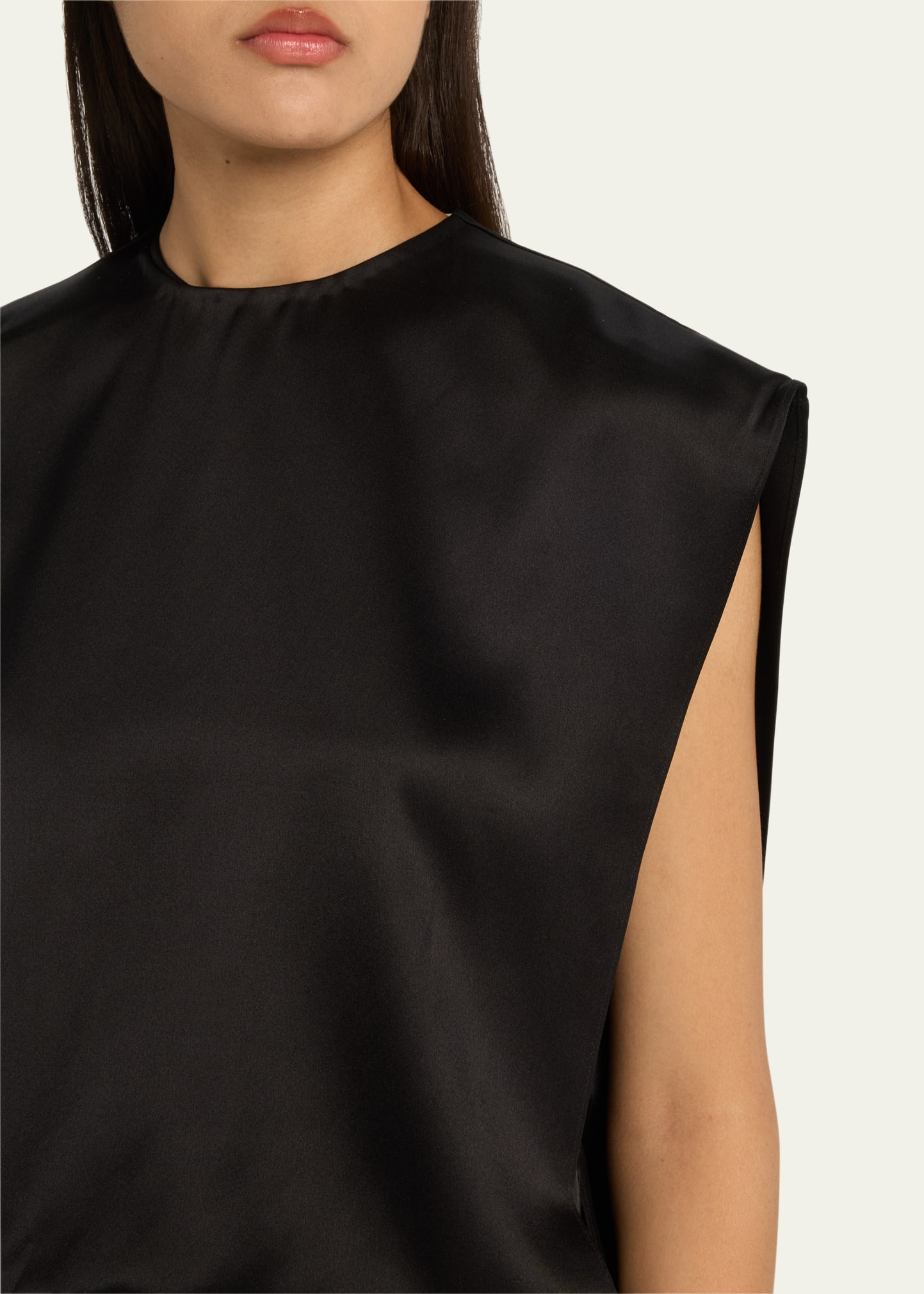 Athena Satin Sleeveless Cape Top - 5