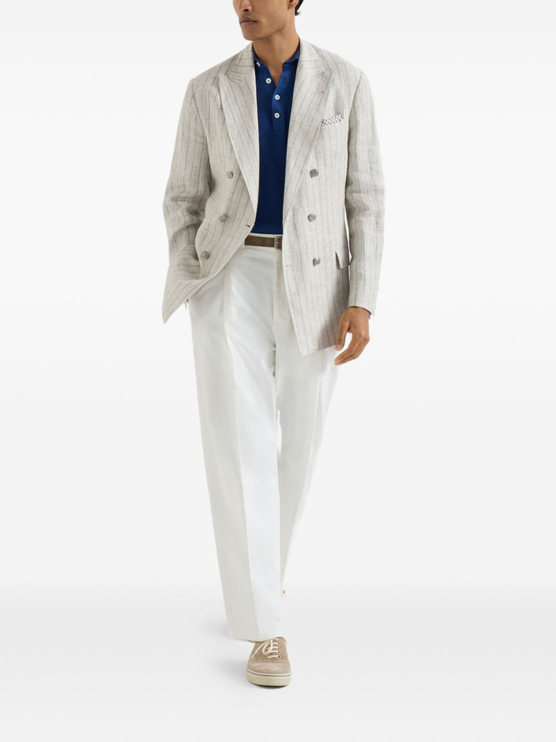 Brunello Cucinelli button-fastening short-sleeve polo shirt outlook