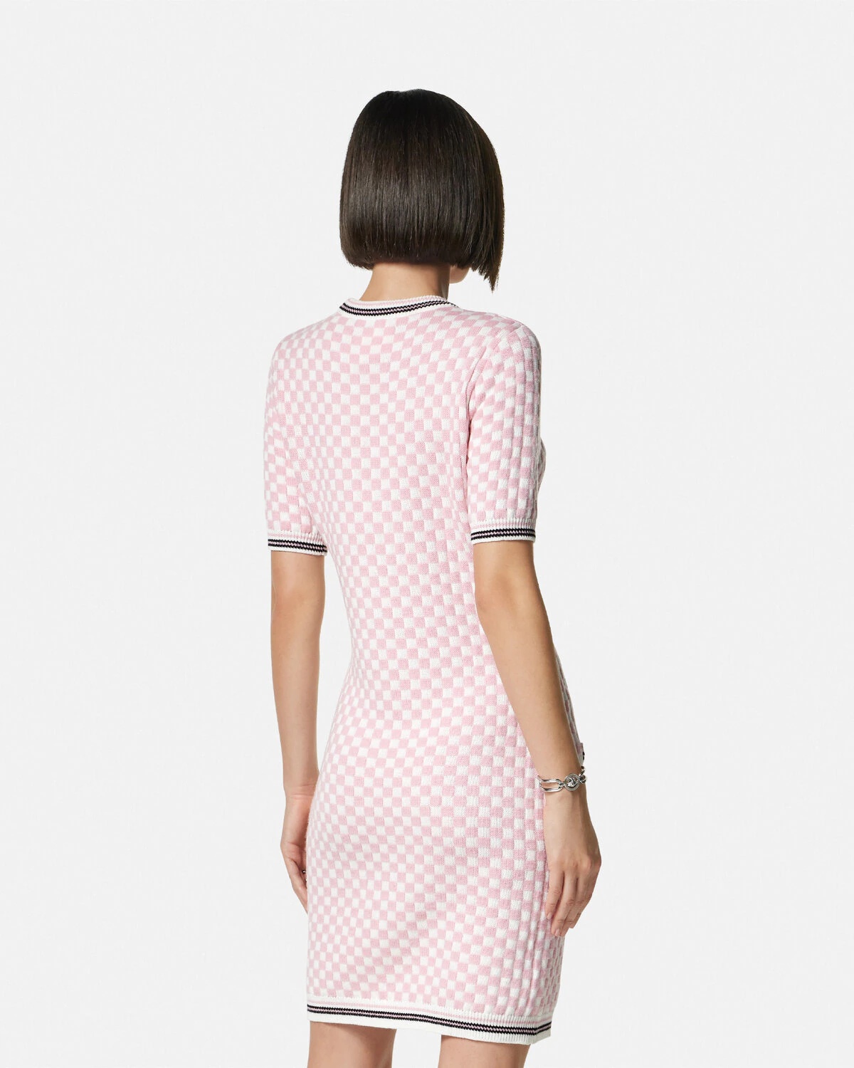 Contrasto Jacquard Knit Mini Dress - 5