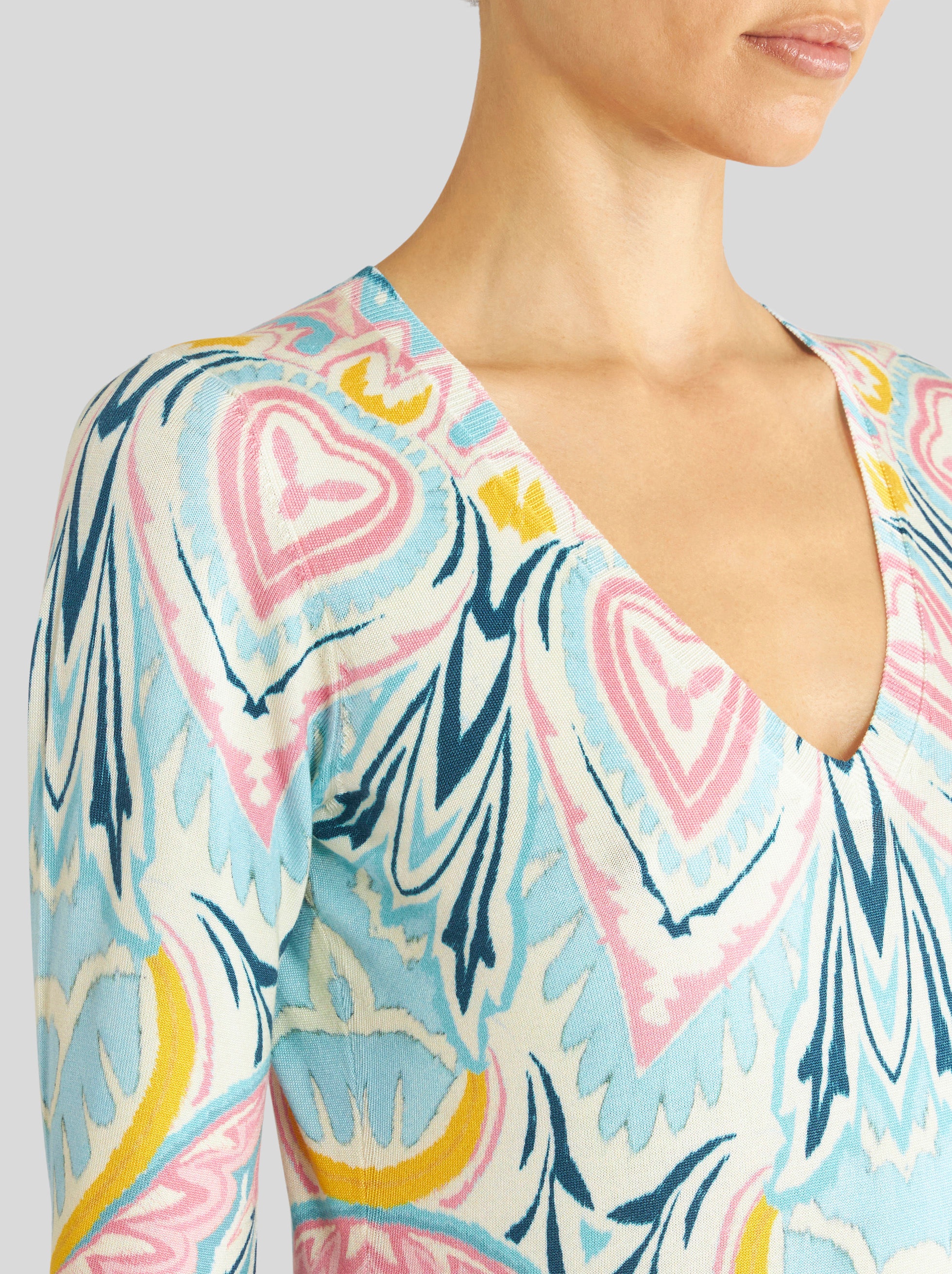 FLORAL PRINT SILK JUMPER - 3