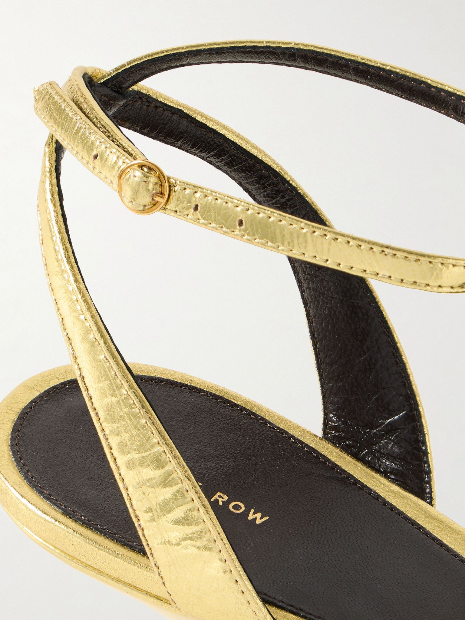 Vika leather sandals Gold - 4