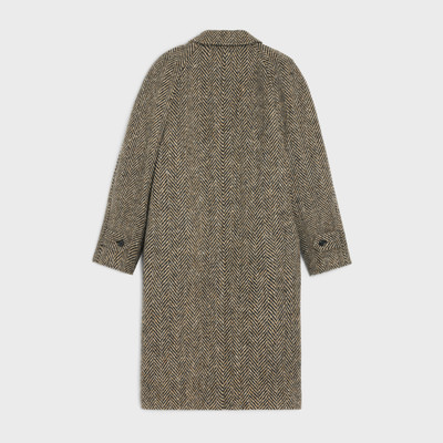 CELINE mac coat in herringbone tweed outlook