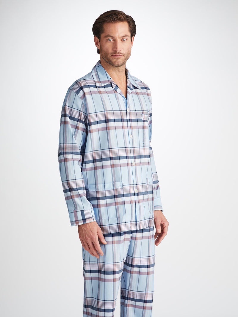 Men's Classic Fit Pajamas Barker 38 Cotton Blue - 3