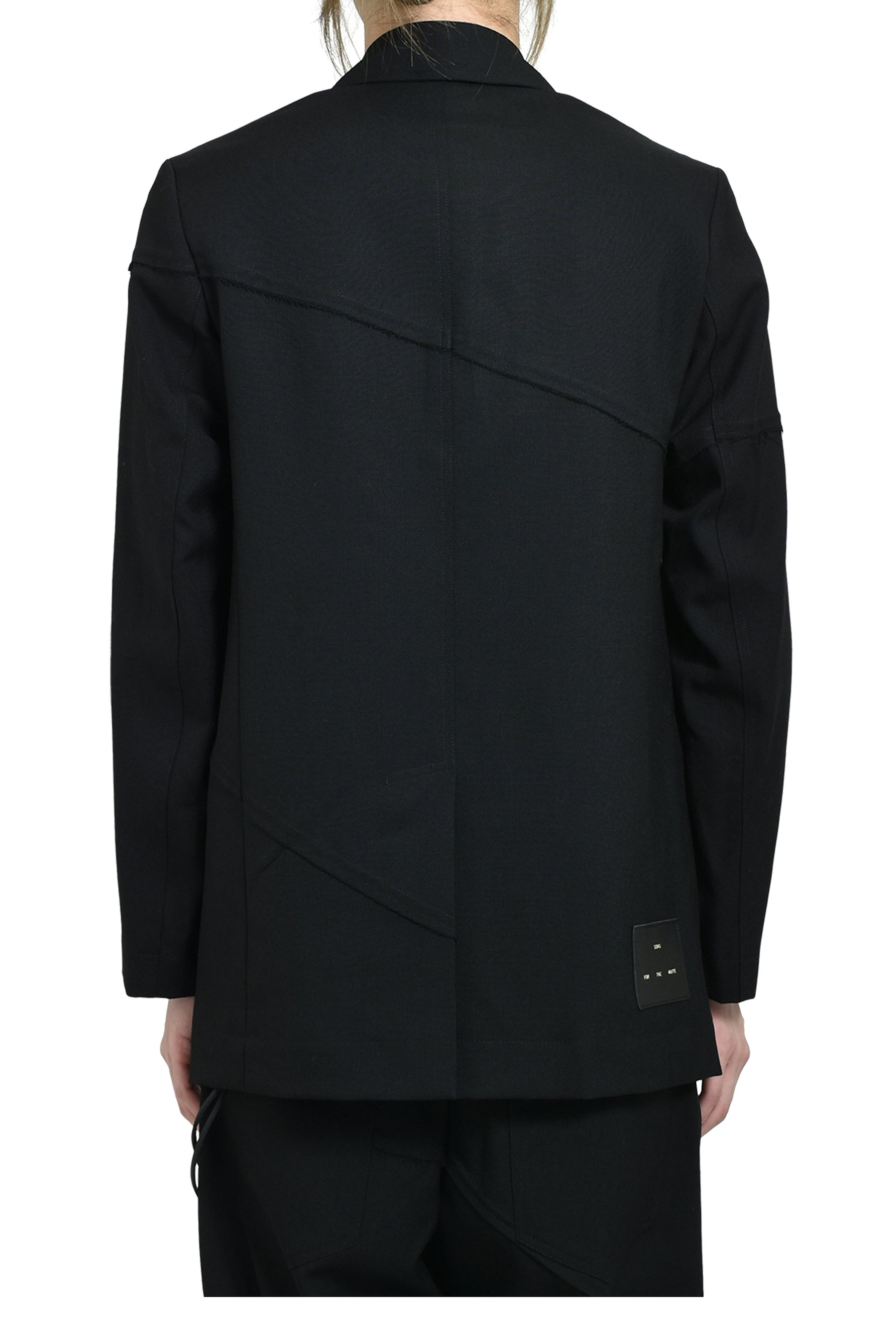 "SLASH" OVERSIZED BLAZER / BLK - 2