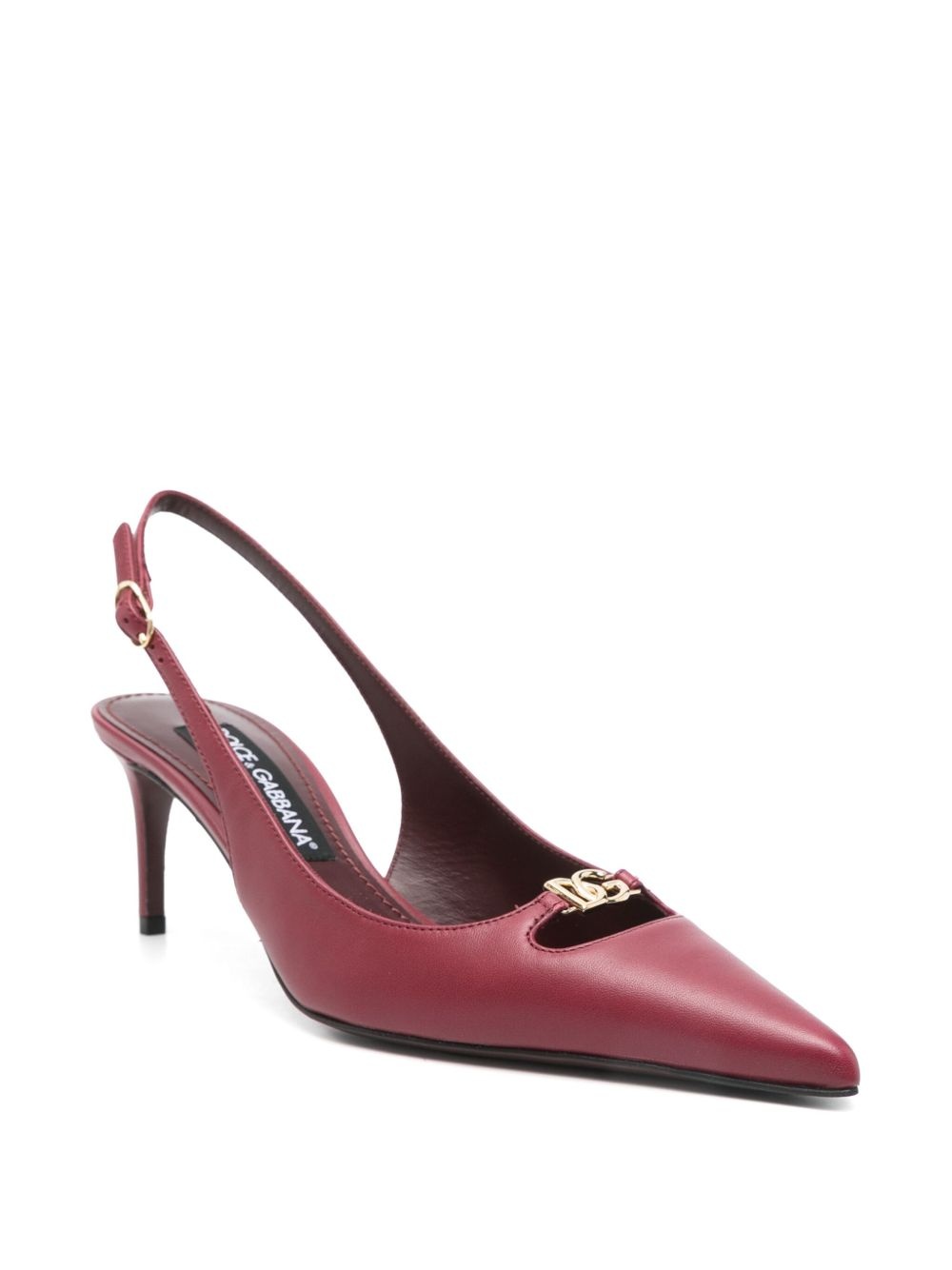 60mm leather slingback pumps - 2