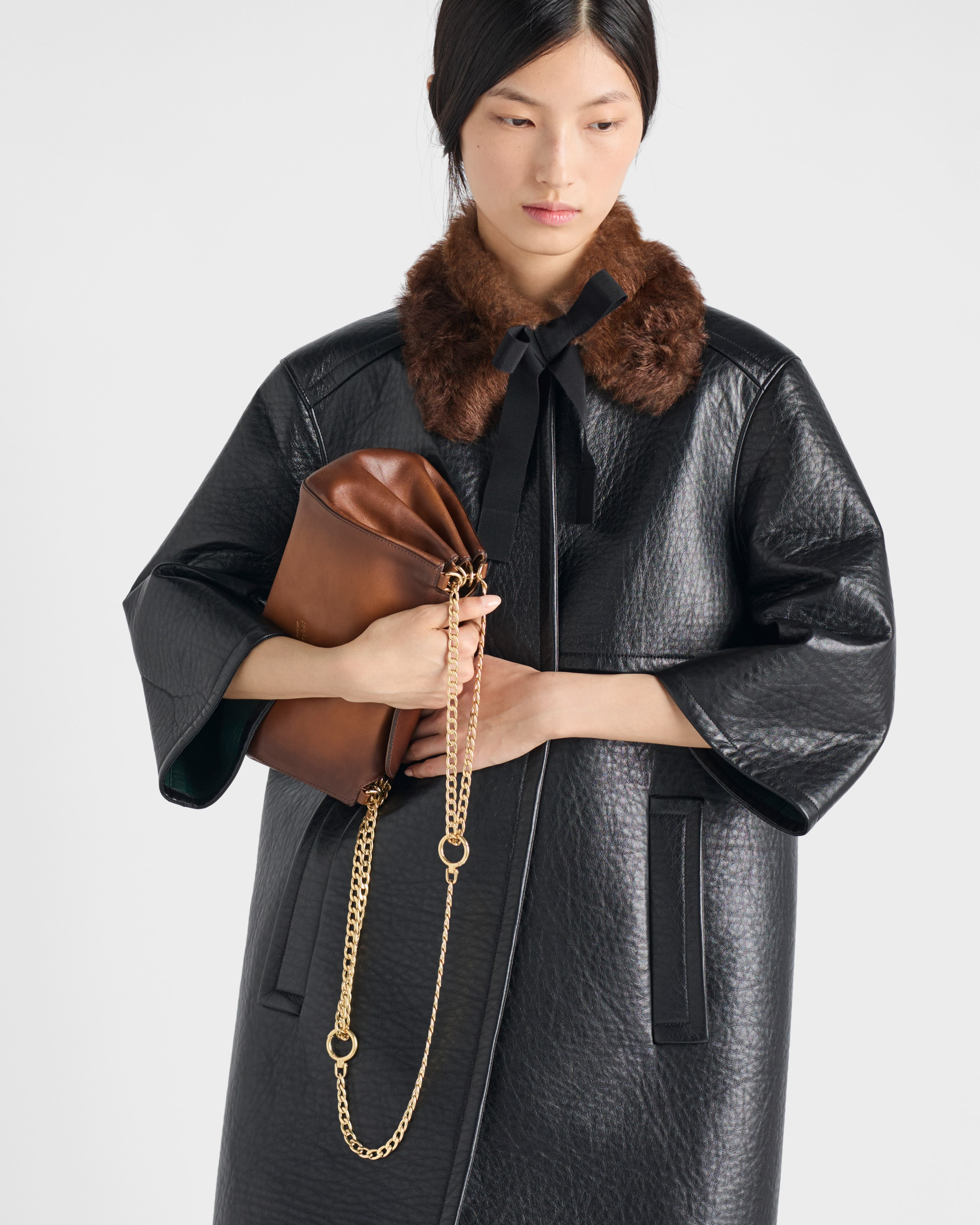 Bonded leather coat - 3