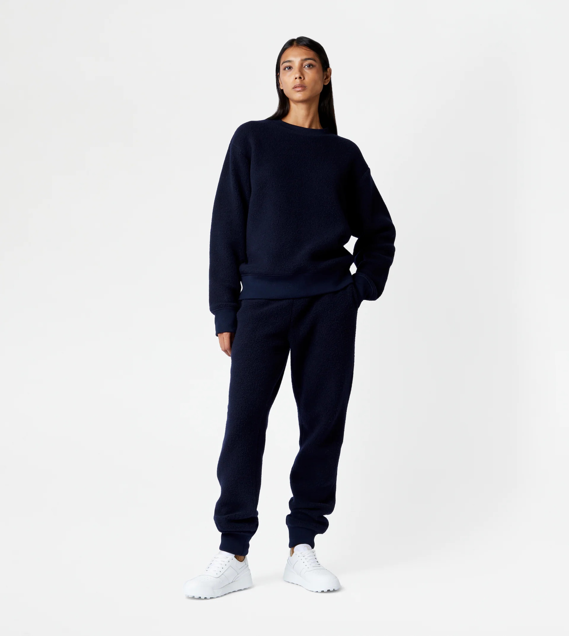 CASHMERE BLEND TROUSERS - BLUE - 9