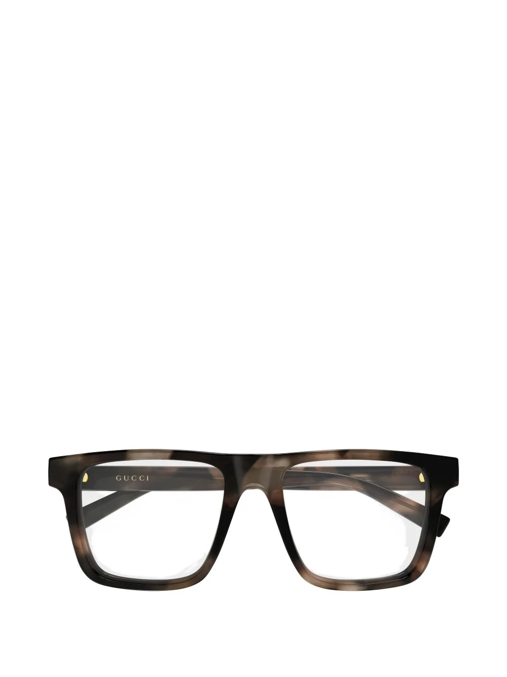 tortoiseshell-effect square-frame glasses - 1