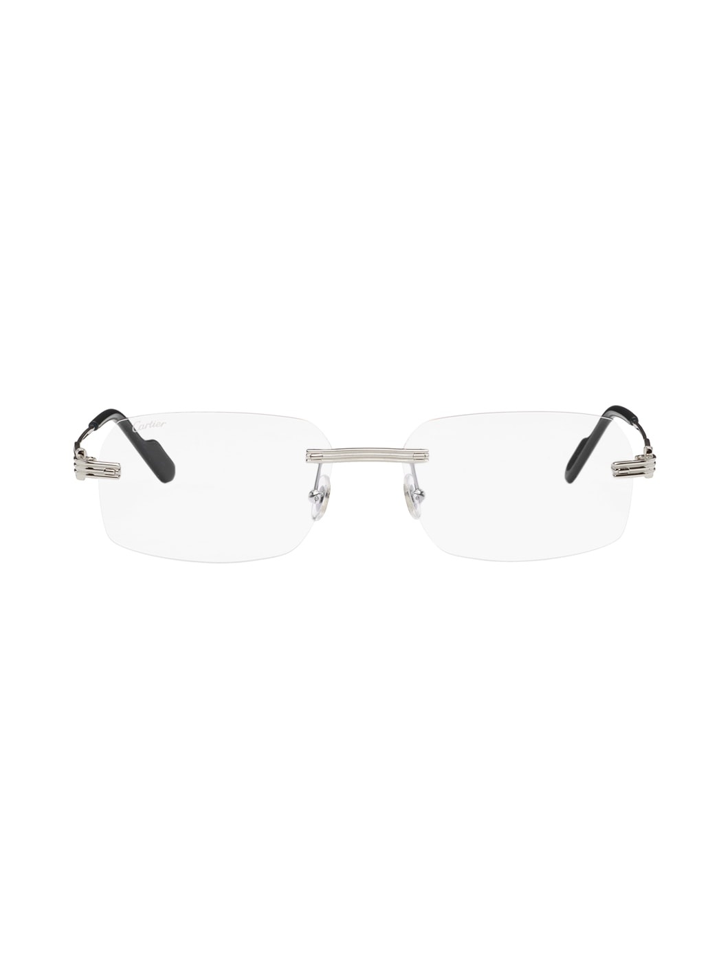 Silver Rectangular Sunglasses - 1