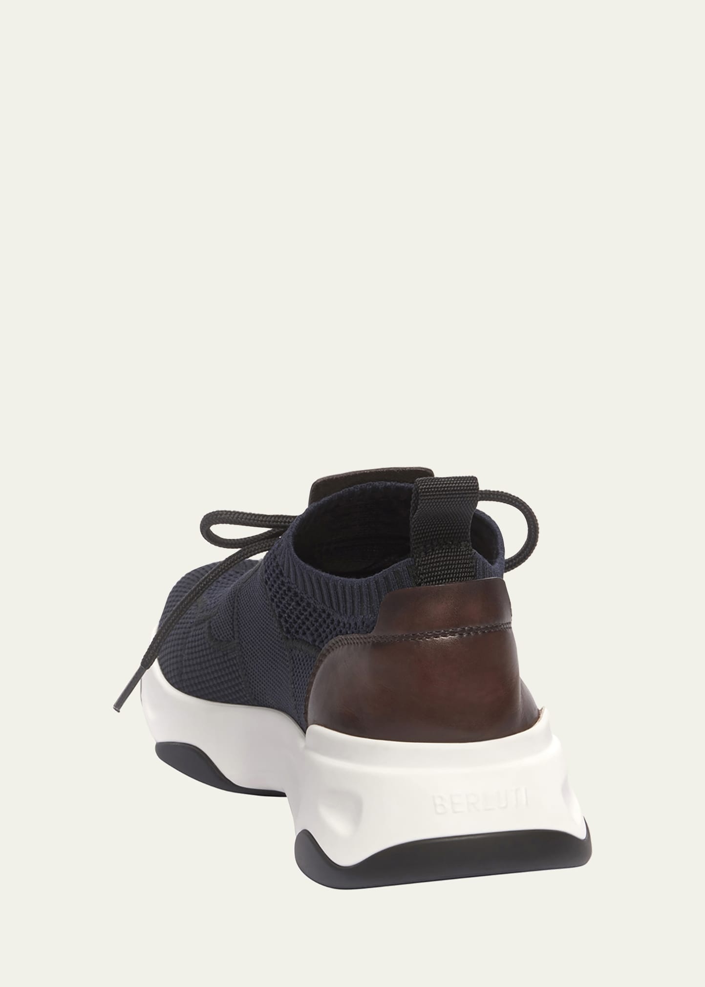 Men's Shadow Knit Sneaker with Leather Details - 3