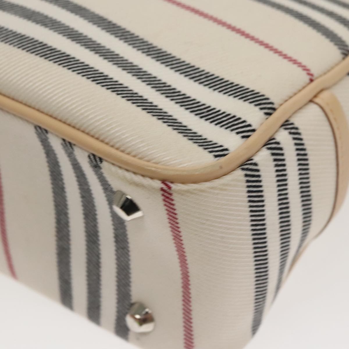 Burberry Nova Check Shoulder Bag Canvas Leather Beige White - 12