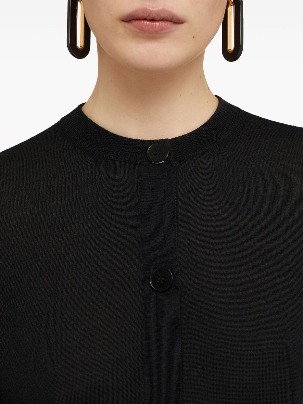 fine-knit crew-neck cardigan - 5