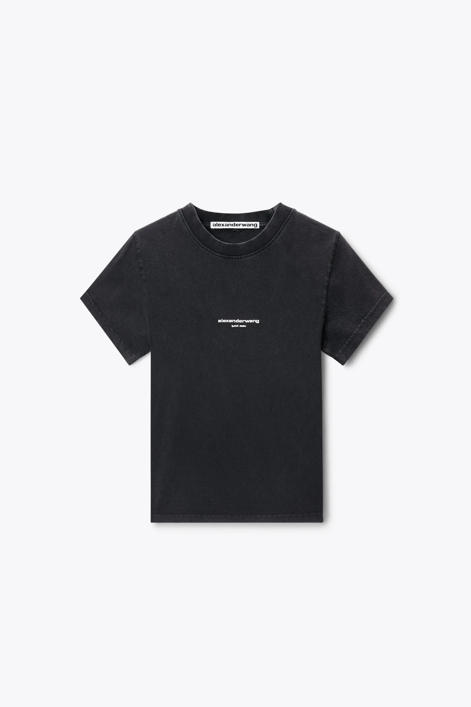 logo print shrunken tee - 1