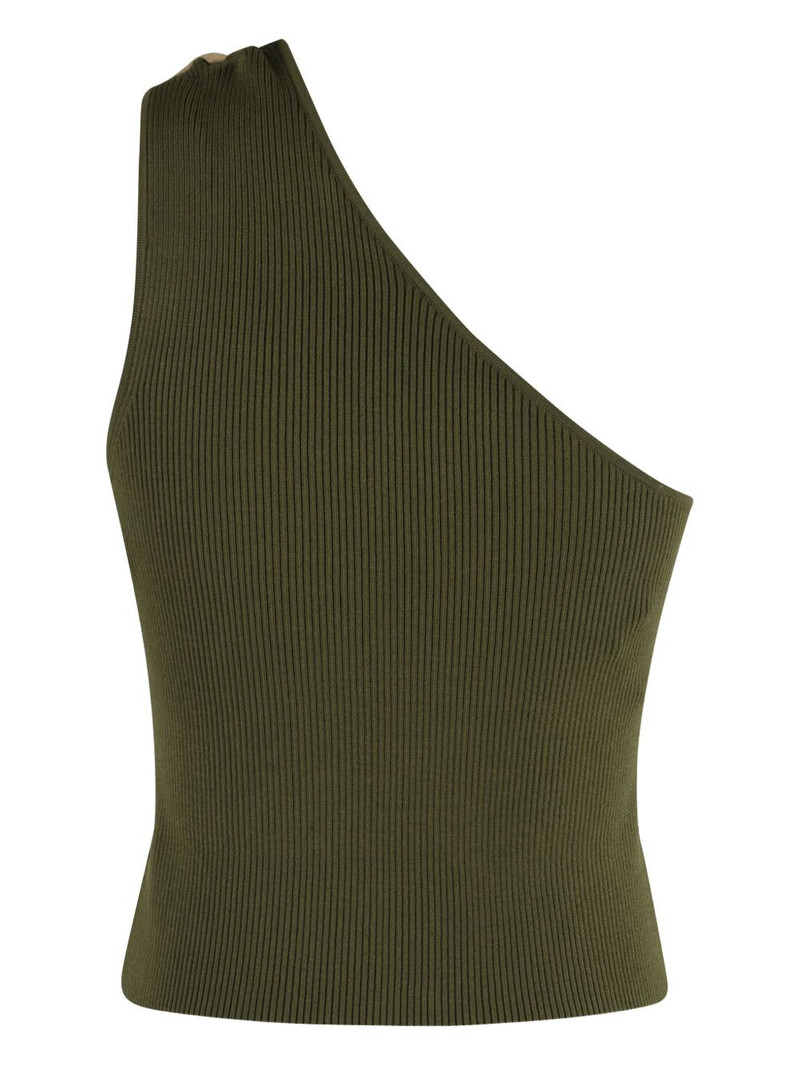 SIMKHAI one-shoulder ribbed top outlook