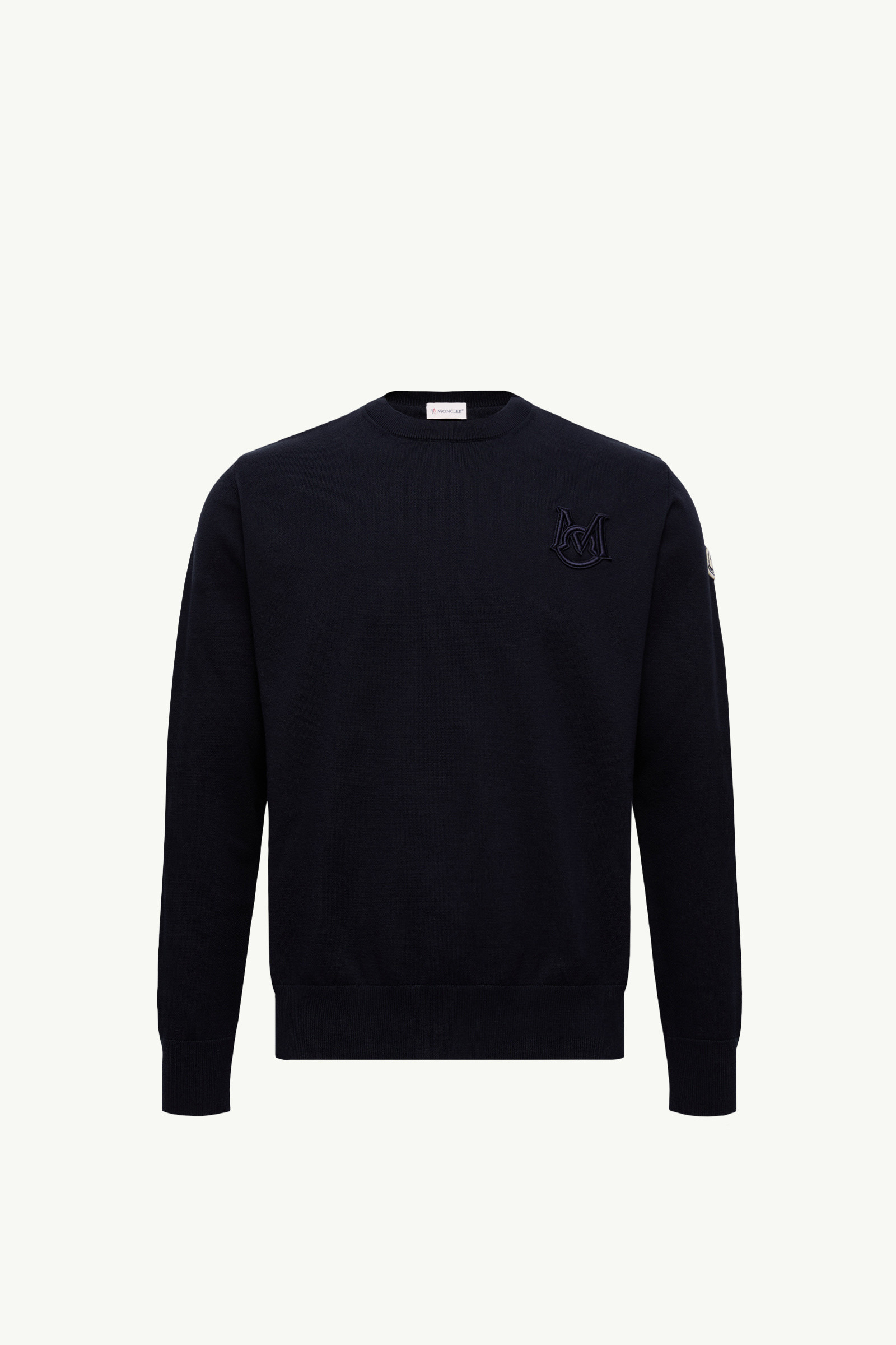 Embroidered Monogram Cotton Sweater - 1