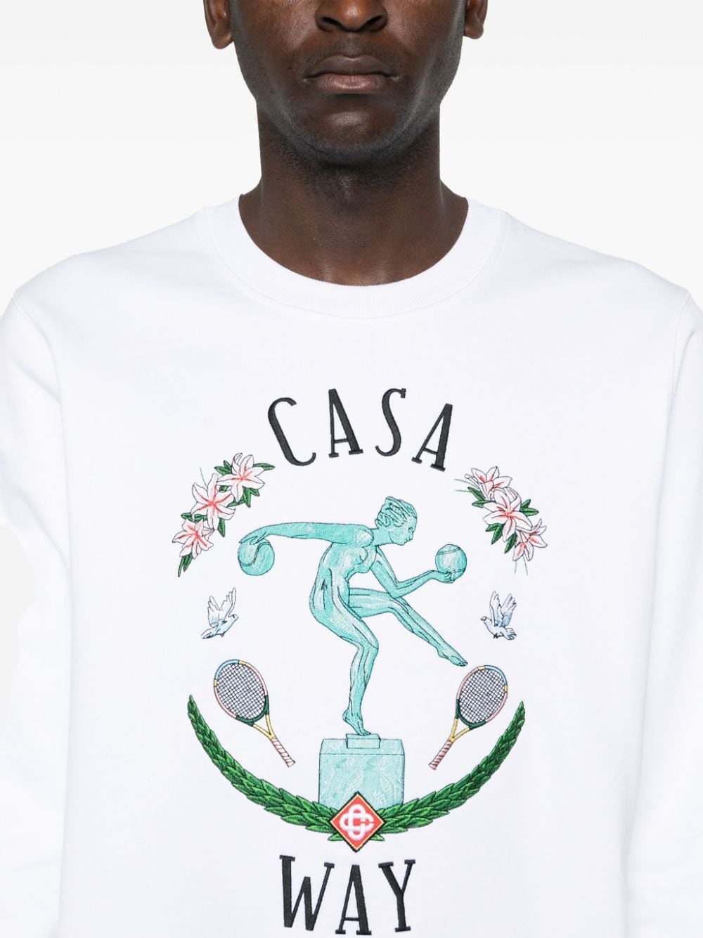 Statue En Marbre embroidered sweatshirt - 5