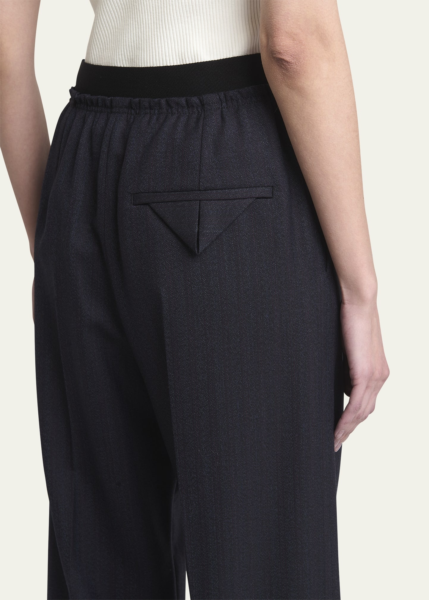 Subtle Striped Straight-Leg Wool Trousers - 5
