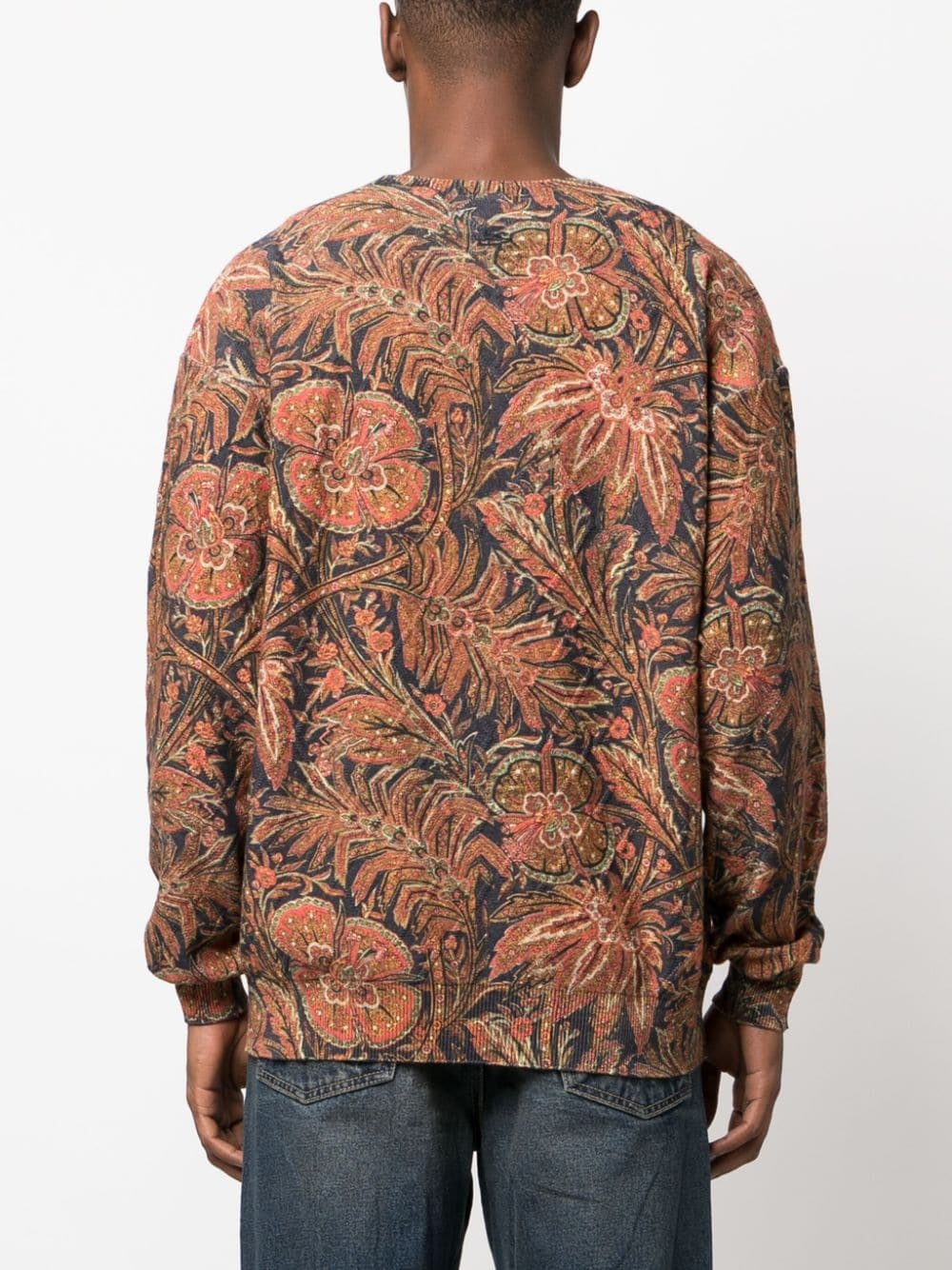 botanical-print cotton-blend sweatshirt - 4