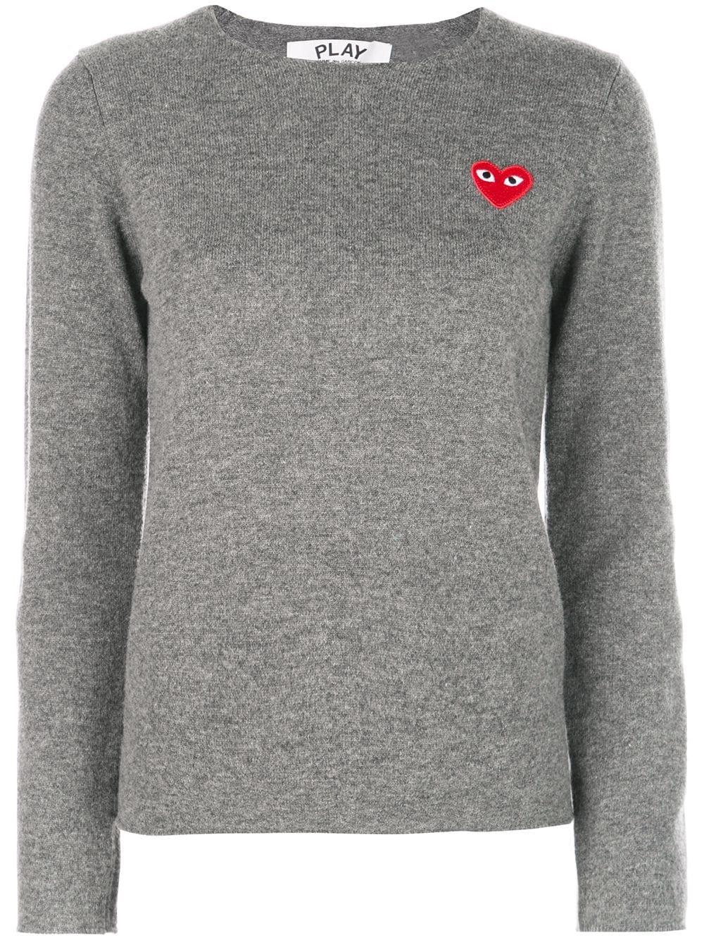 almond-eye heart patch pullover - 1