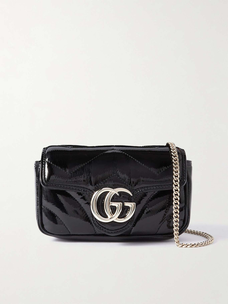 GG Marmont 2.0 quilted patent-leather shoulde bag - 1