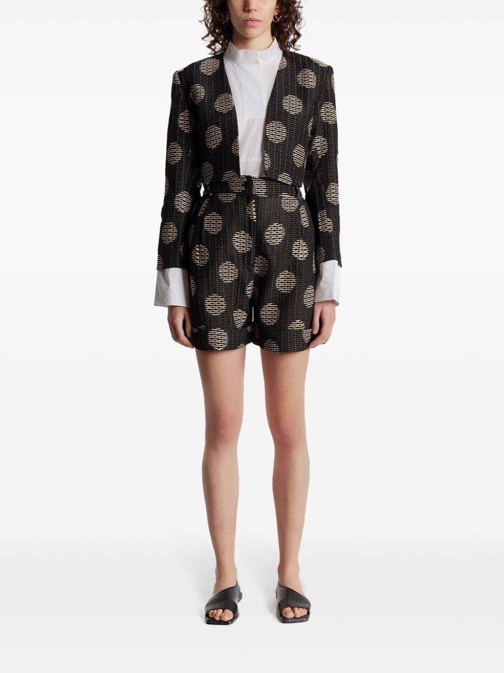 Daniel polka-dot jacquard shorts - 2