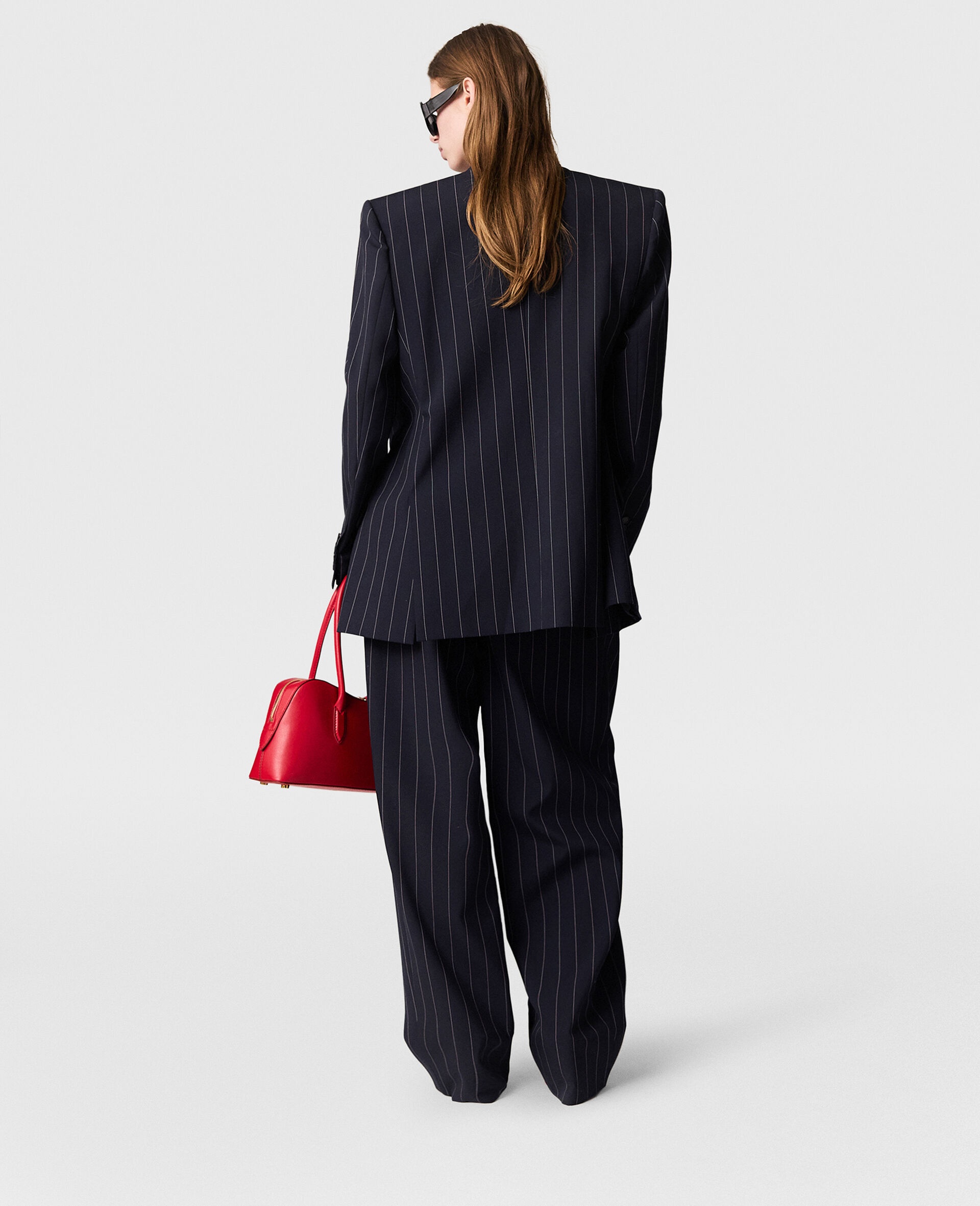 Slouchy Paneled Pinstripe Pants - 5