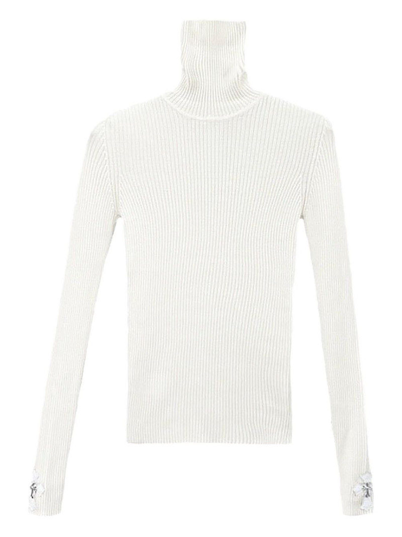 cross-patch roll-neck sweater 1
