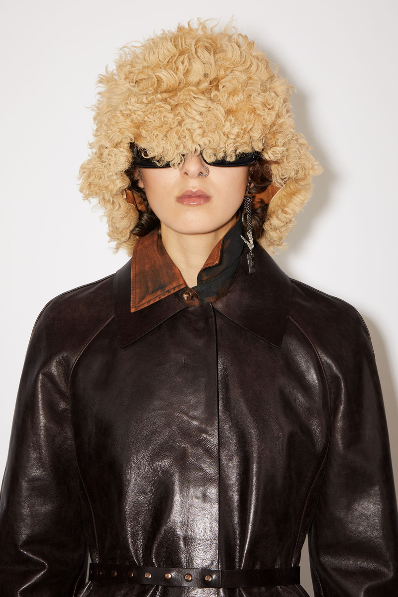 Calf leather coat - Chocolate brown 7