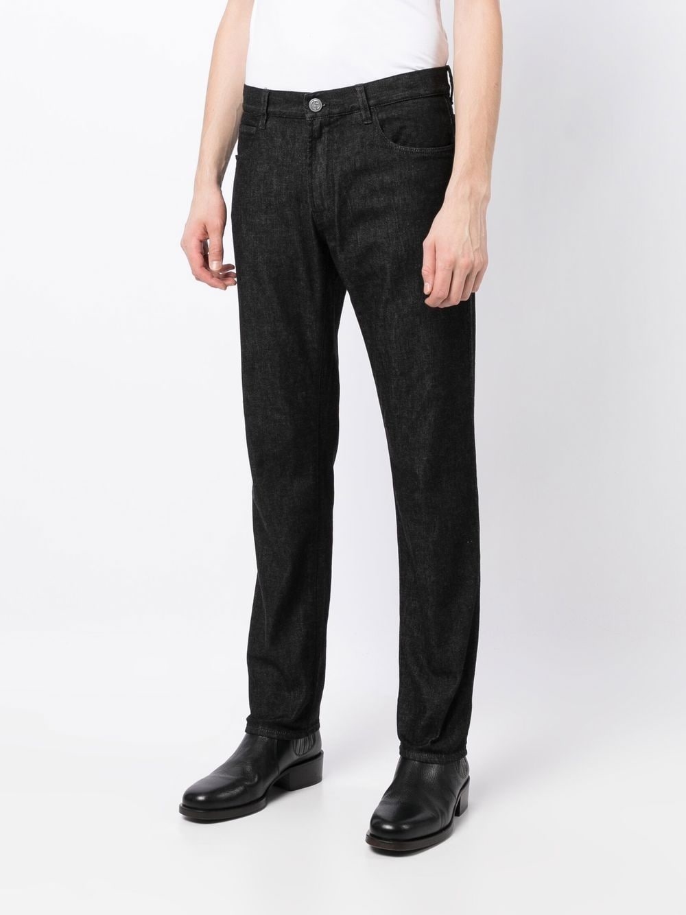straight-leg dark-wash jeans - 3