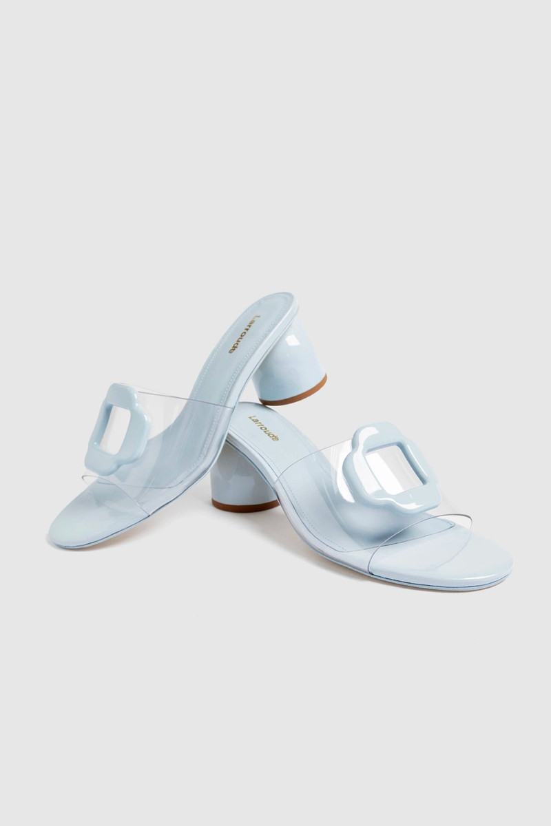 Larroudé Margherita Clear Mule Maya Patent Leather outlook