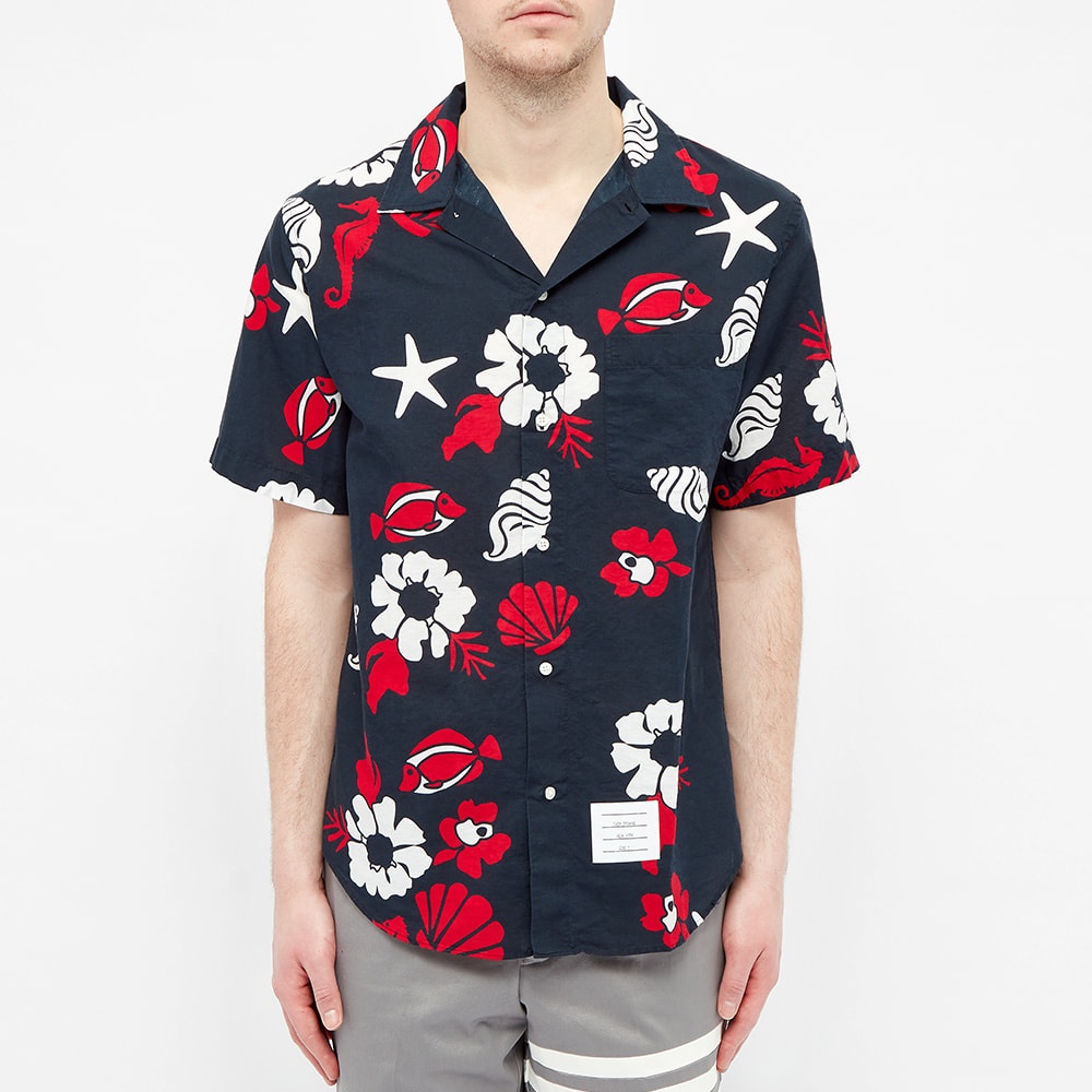 Thom Browne Floral Print Vacation Shirt - 3