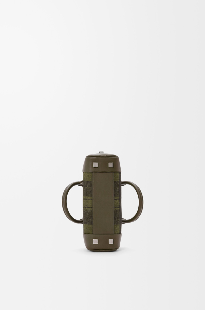 Amazona 23 cropped bag in tartan suede and nappa calfskin 7