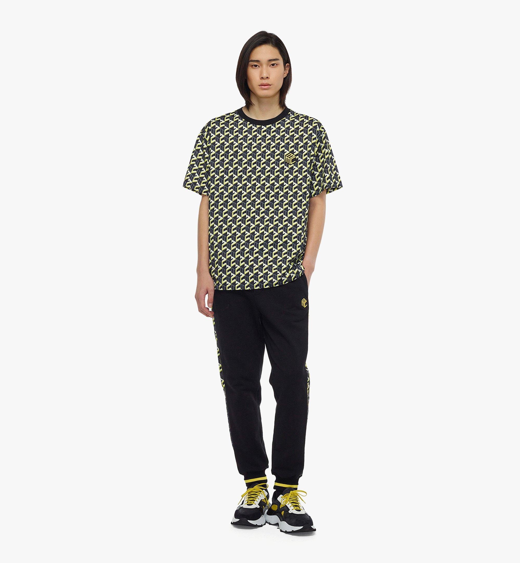 Men’s Cubic Monogram Print T-Shirt in Organic Cotton - 2