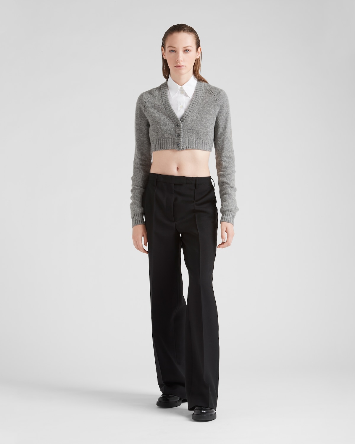 Cropped cashmere cardigan - 2