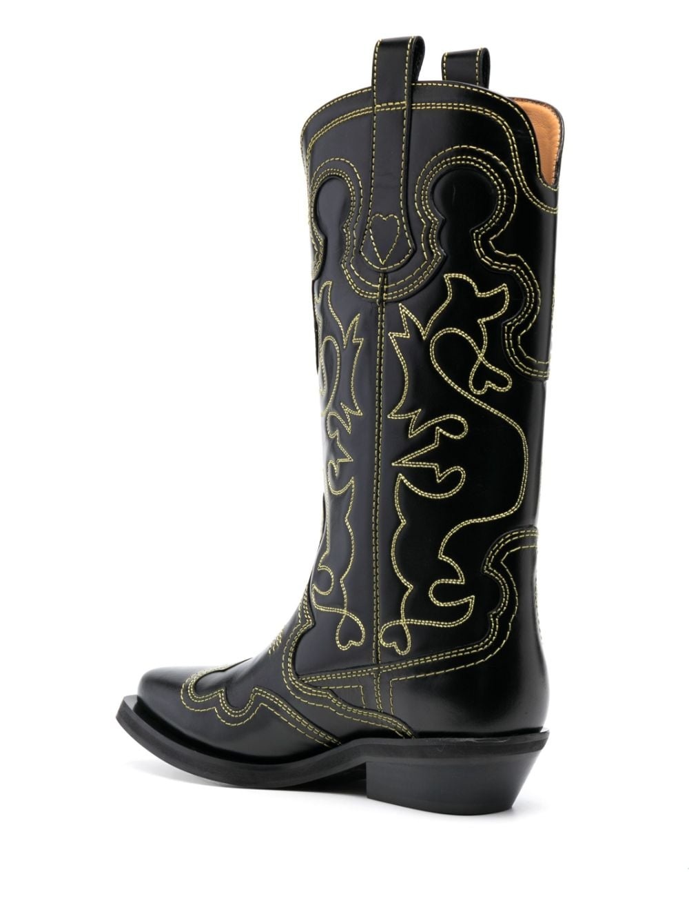 45mm western leather boots - 3