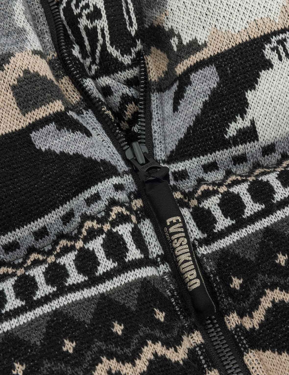 Allover Kamon Intarsia Oversized Down Jacket - 9