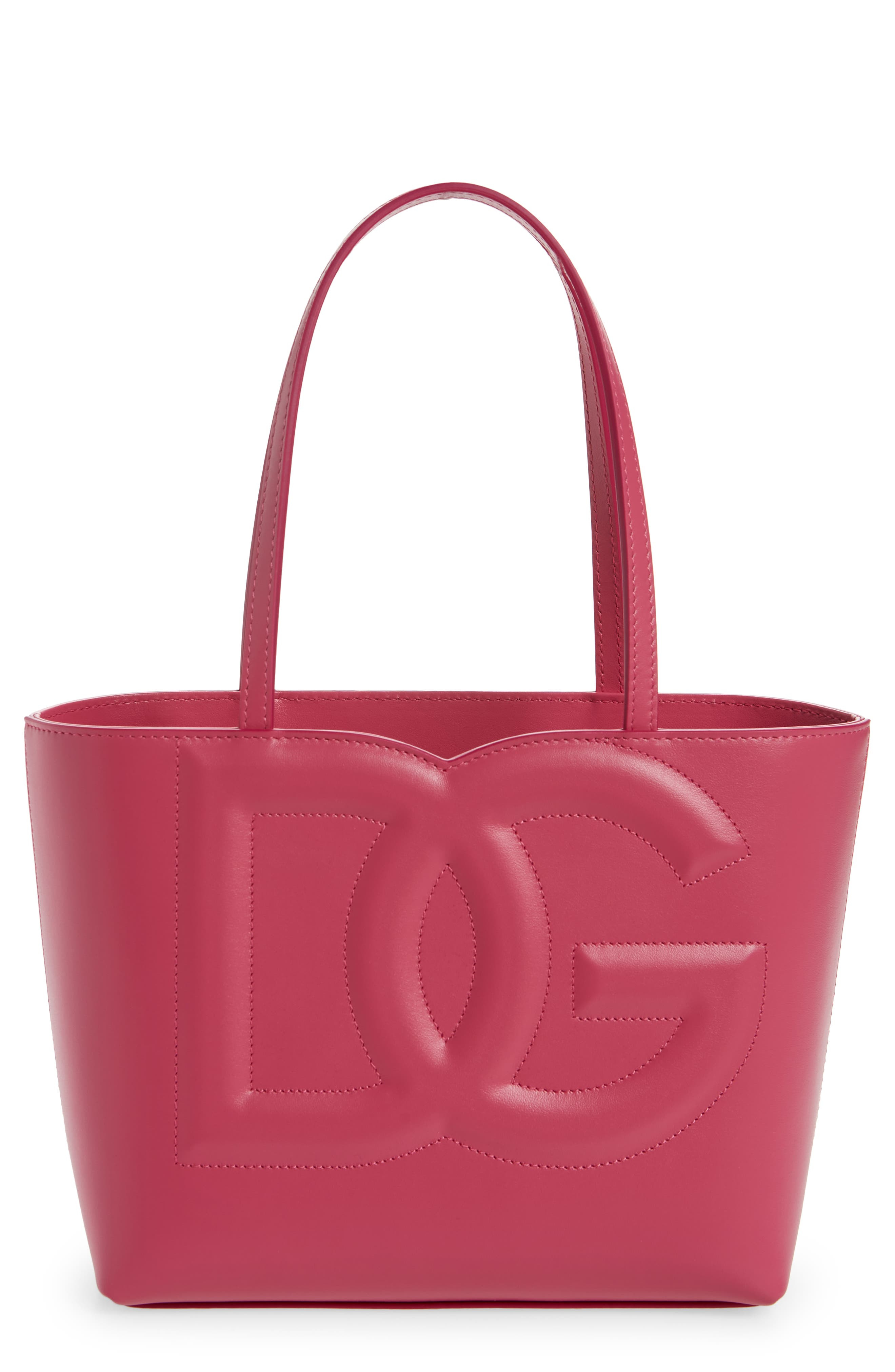 Dolce&Gabbana Large DG Logo Leather Tote in Light Lilac at Nordstrom - 1