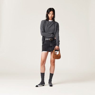 Miu Miu Black denim miniskirt outlook
